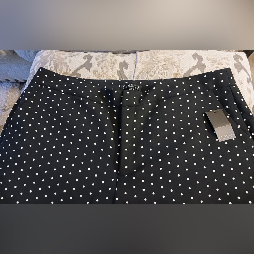 Eloquii Pants & Jumpsuits/Eloquii Women's Wide-leg Polka Dot Trouser - Picture 5 of 5